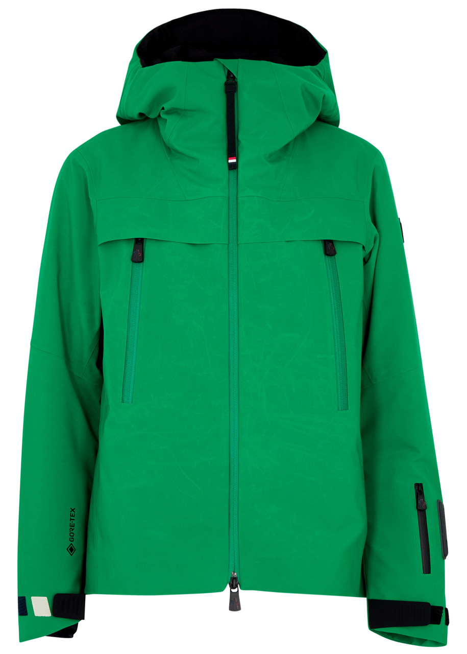 Moncler Chanavay Hooded Gore-tex Jacket In Green