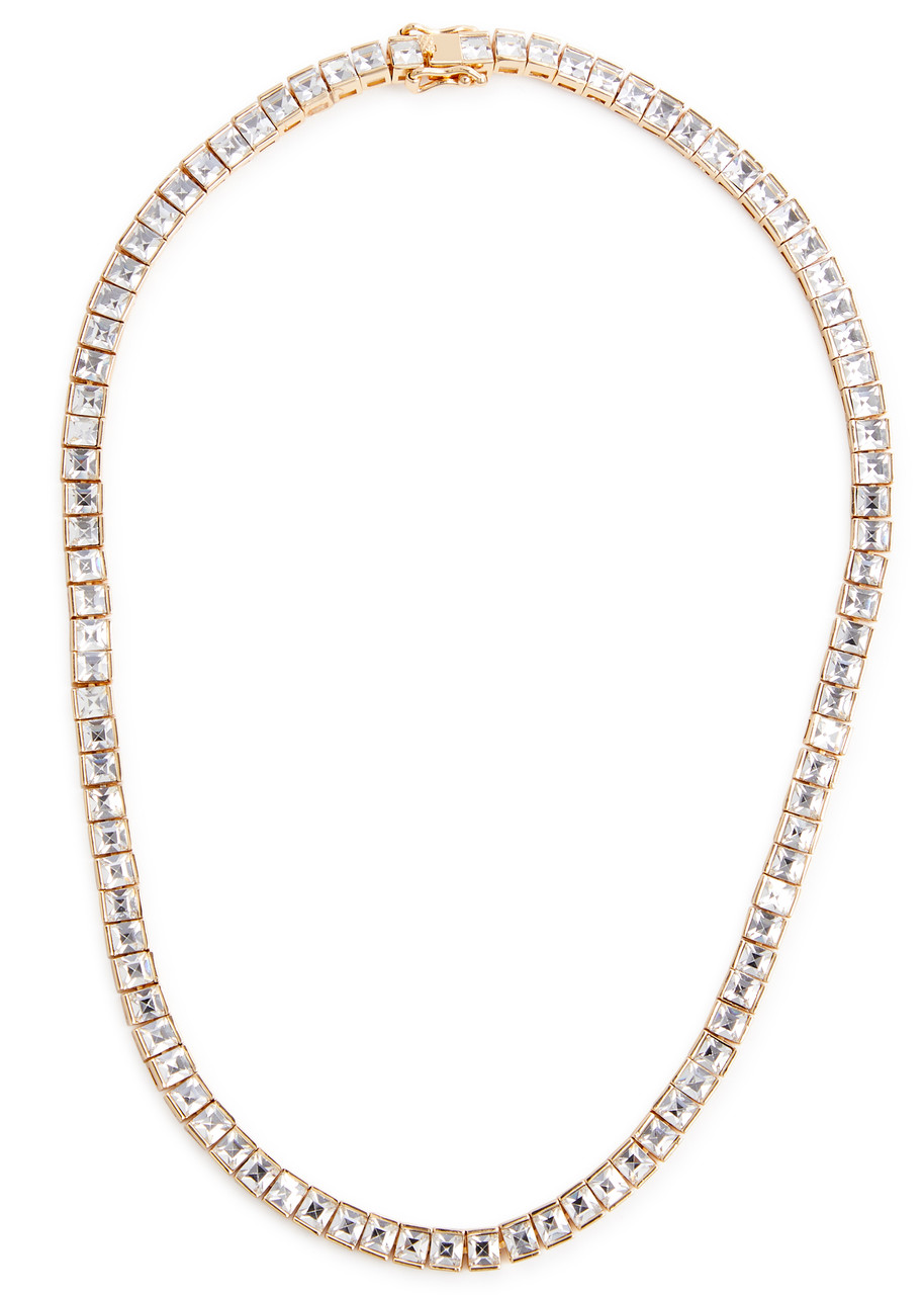 Kenneth Jay Lane Crystal-embellished Necklace In Gold