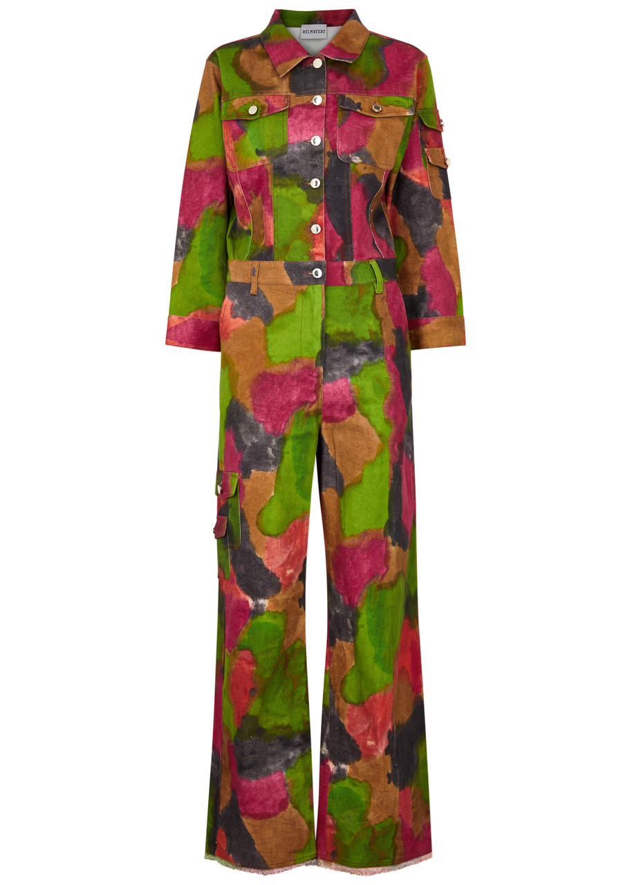 Helmstedt Iris Tie-dyed Denim Jumpsuit - Multicoloured - XS (UK6 /xs)
