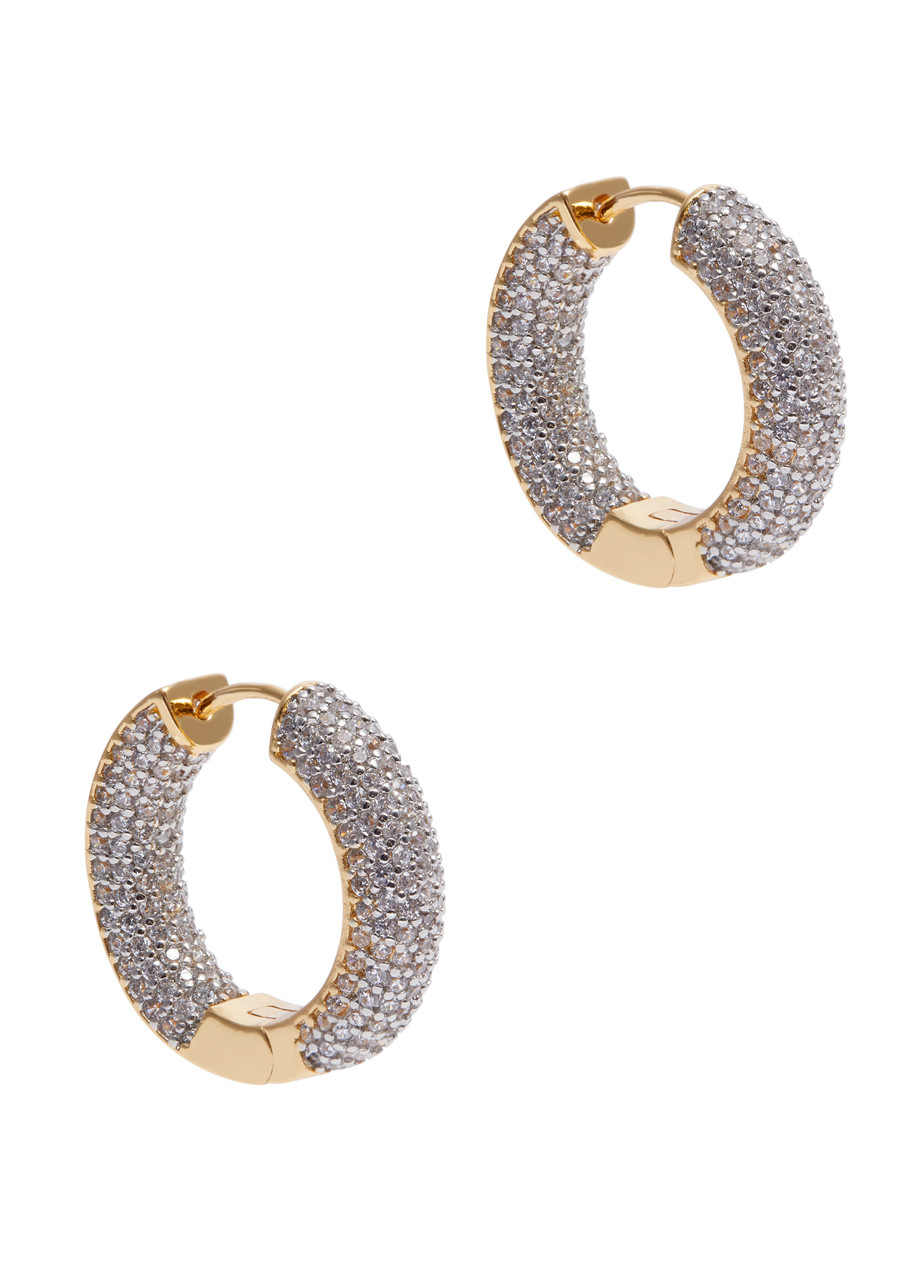 Doughnut Crystal-embellished Hoop Earrings