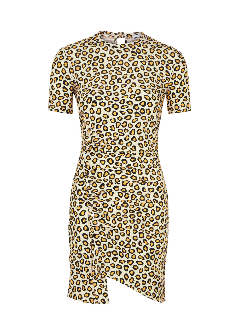 Rabanne Leopard-print Stretch-jersey Mini Dress