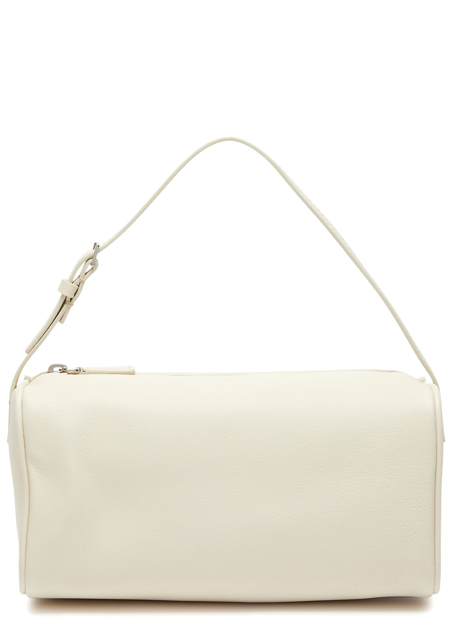 The Row 90's Leather Top Handle Bag In White