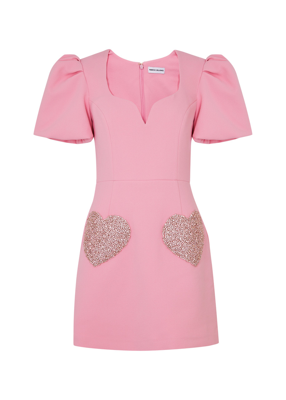 Rebecca Vallance Rochelle Heart-embellished Mini Dress - Pink