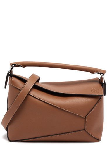 LOEWE Puzzle Edge small leather top handle bag Harvey Nichols