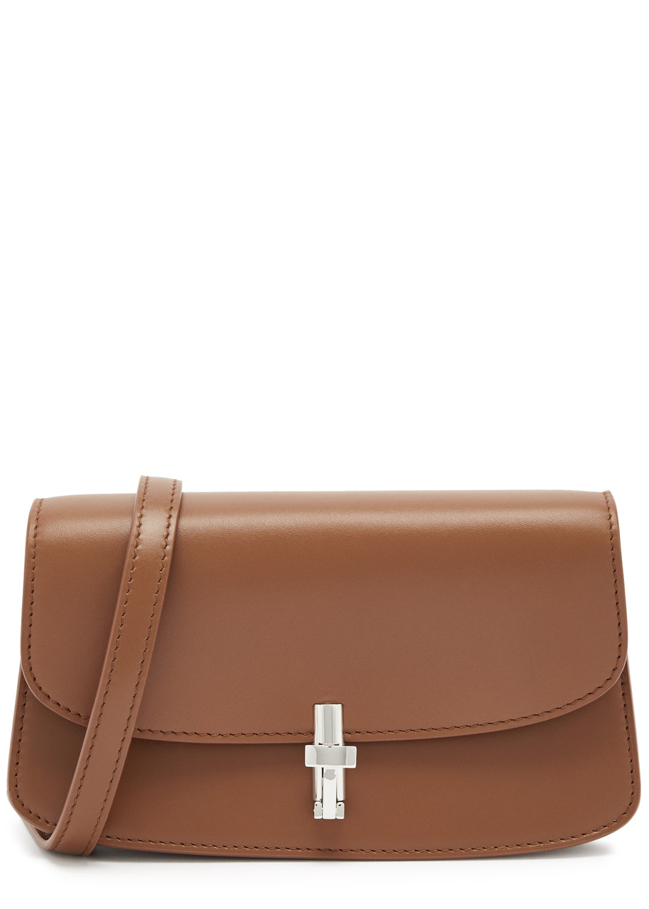 The Row Sofia Leather Cross-body Bag In Tan