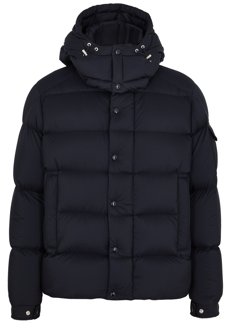 Shop Moncler Vezere Quilted Shell Jacket In Navy