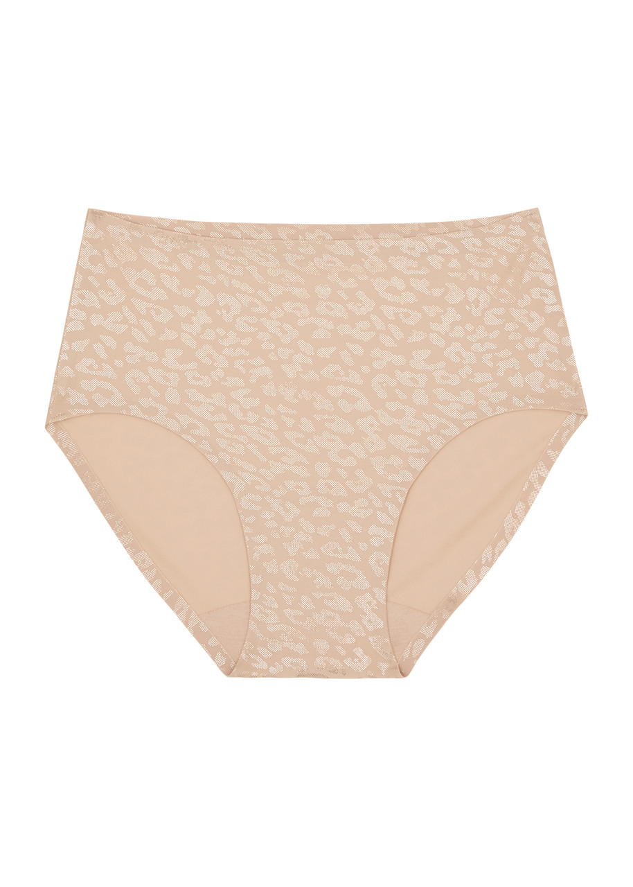 Chantelle Soft Stretch Leopard Hipster Briefs In Beige