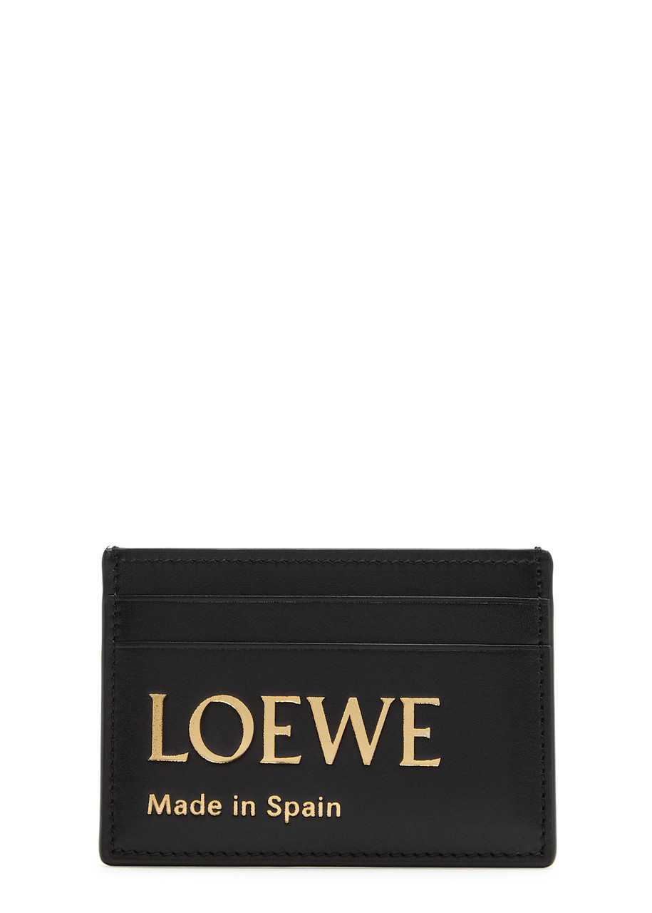 Loewe Logo Leather Card Holder - Black - One Size