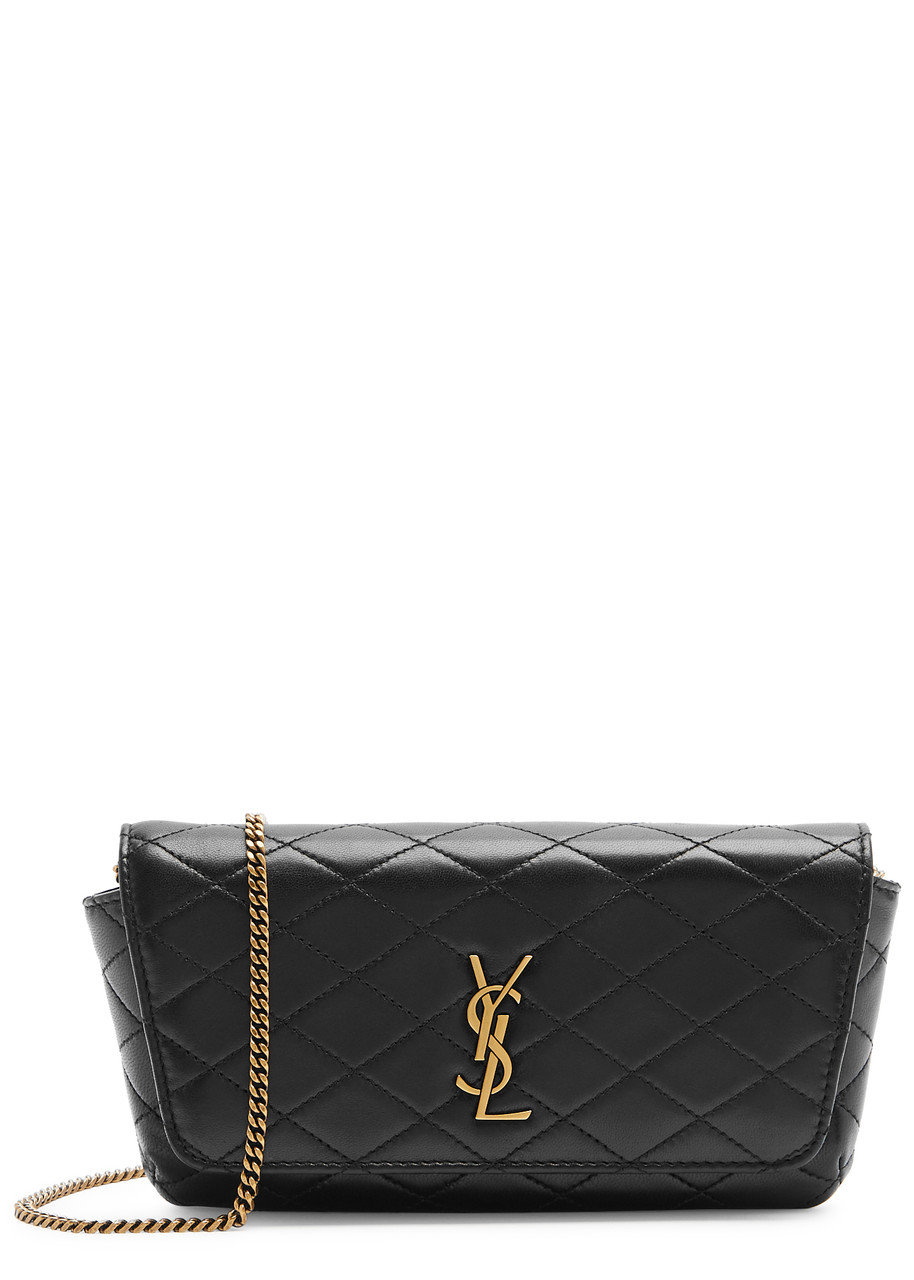 Saint Laurent Gaby Quilted Leather Wallet-on-chain - Black - One Size