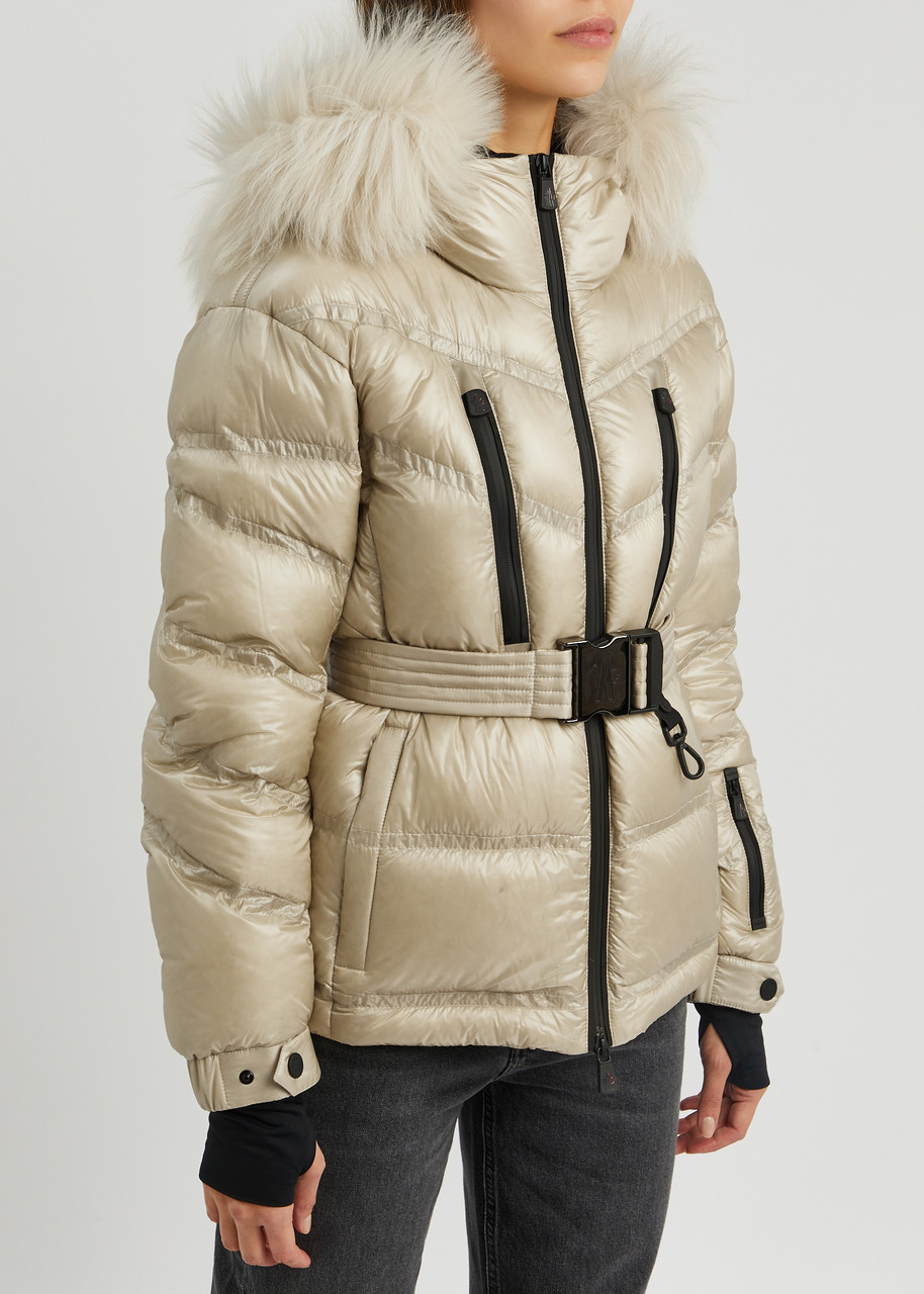 Moncler Bernin Quilted Shell Jacket In Ivory