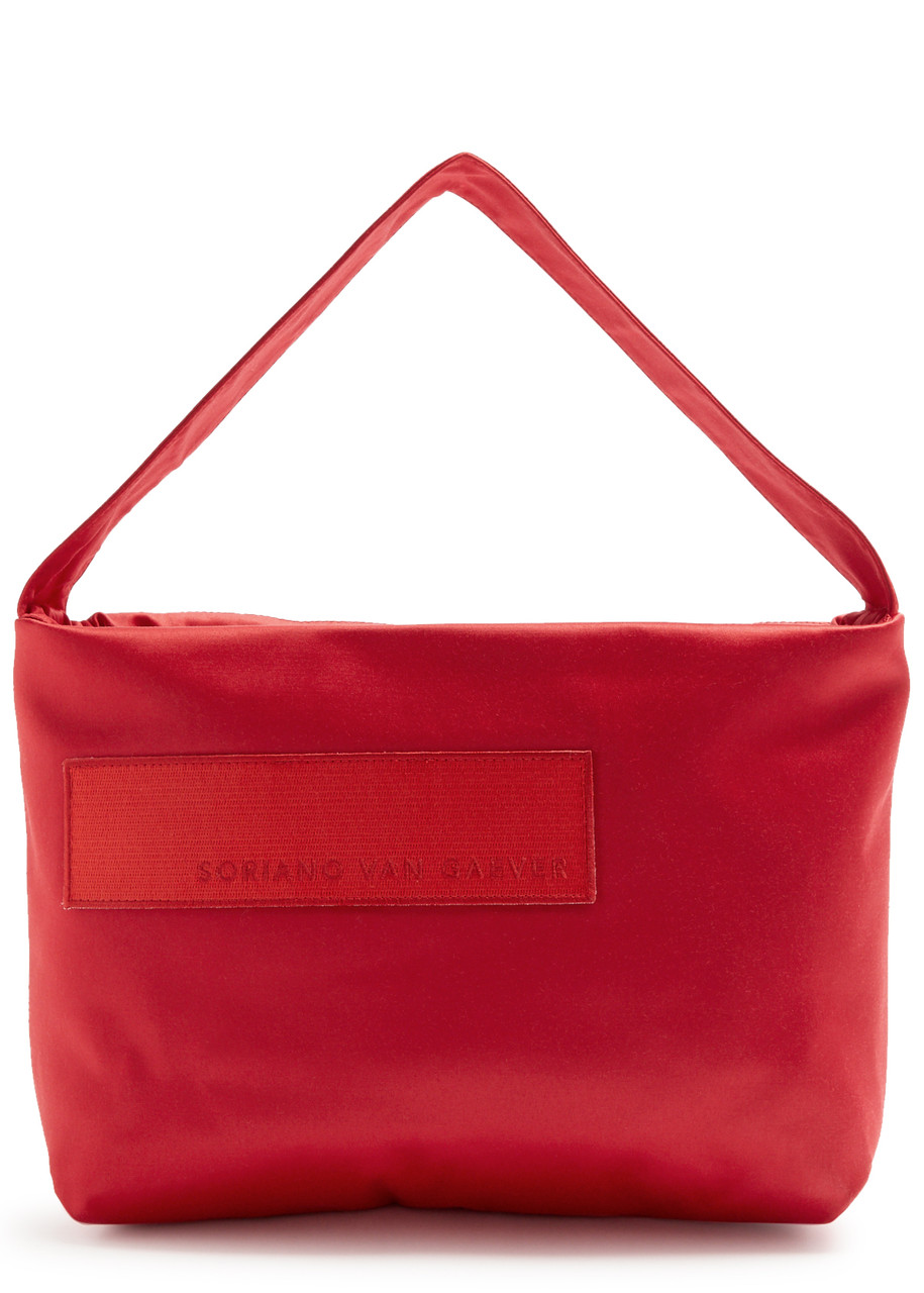 Soriano Van Gaever Tara Satin Top Handle Bag In Red