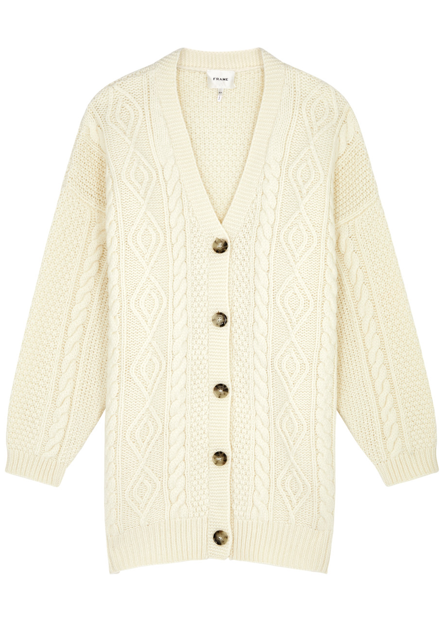 Cable-knit Wool Cardigan