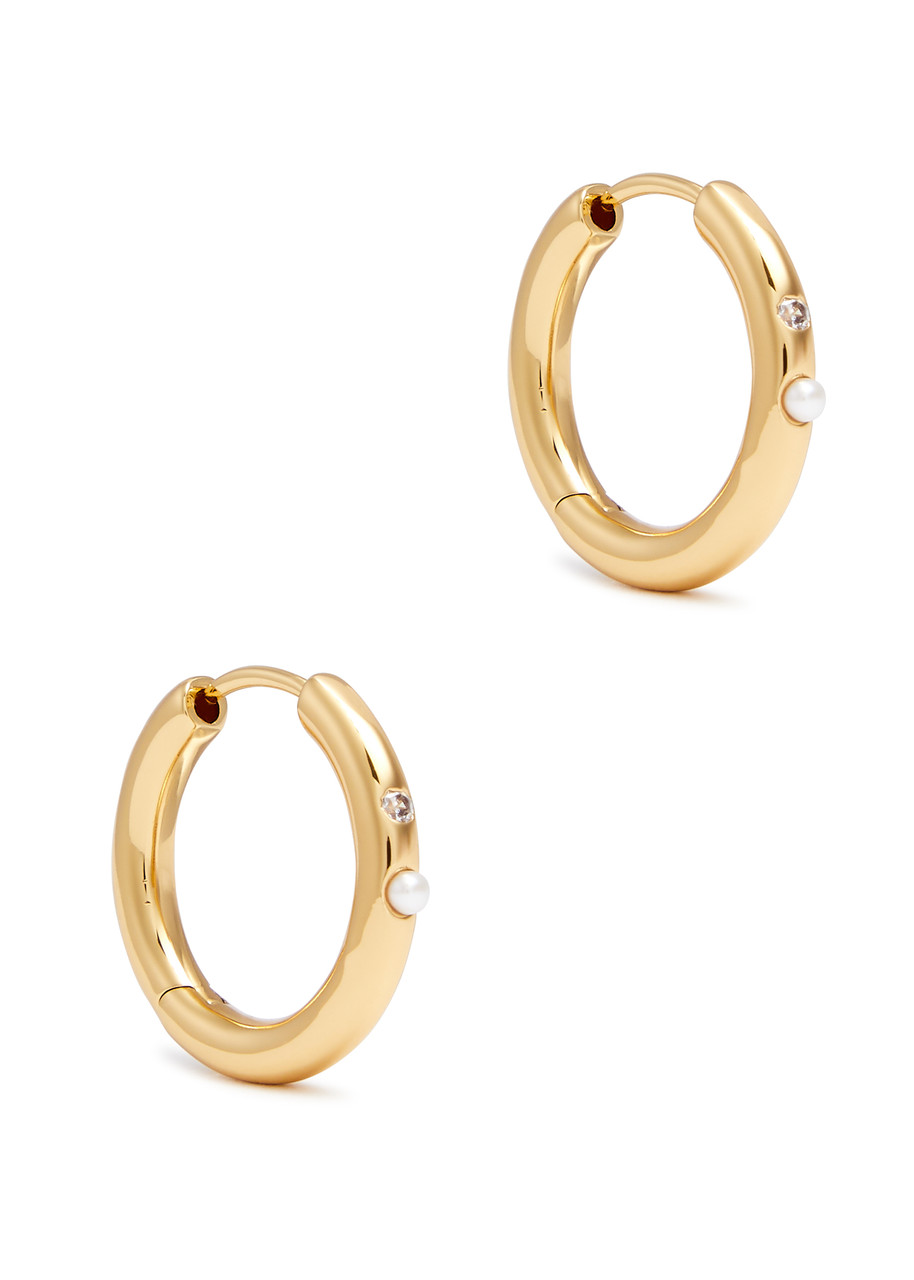 Brigitte 18kt Gold-plated Hoop Earrings