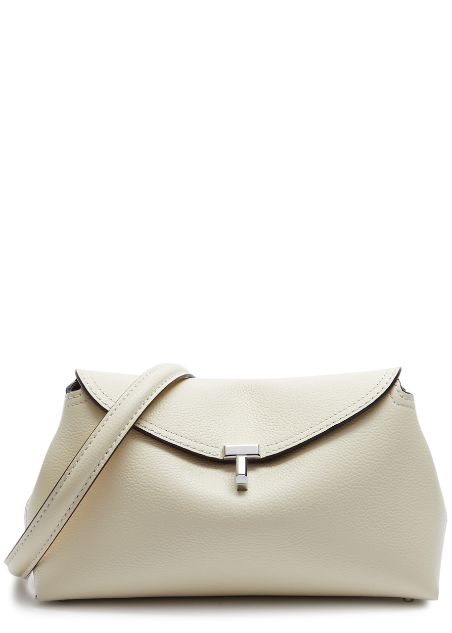 Toteme T-lock Leather Clutch - White - One Size