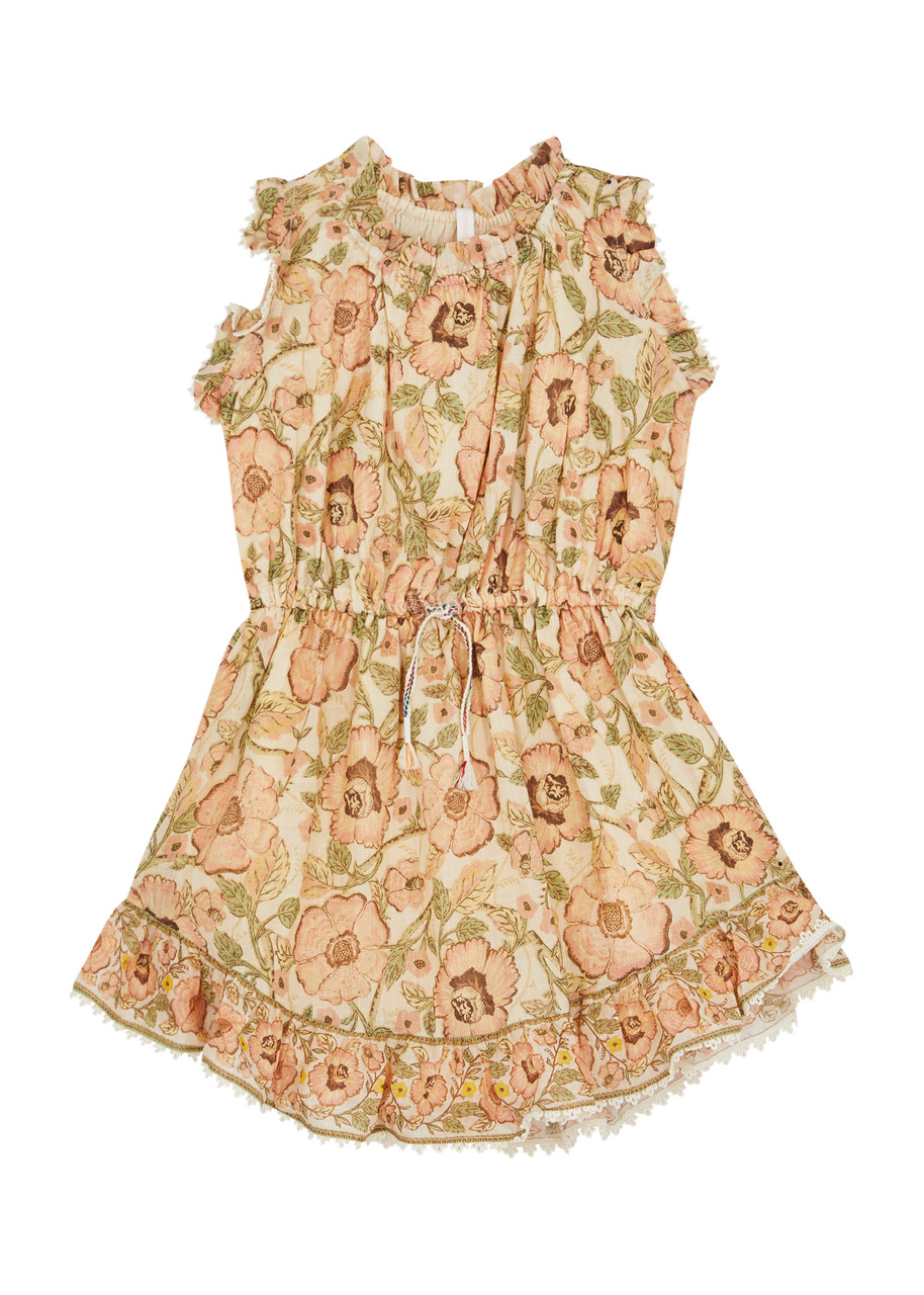 ZIMMERMANN KIDS JUNIE FLORAL-PRINT COTTON DRESS