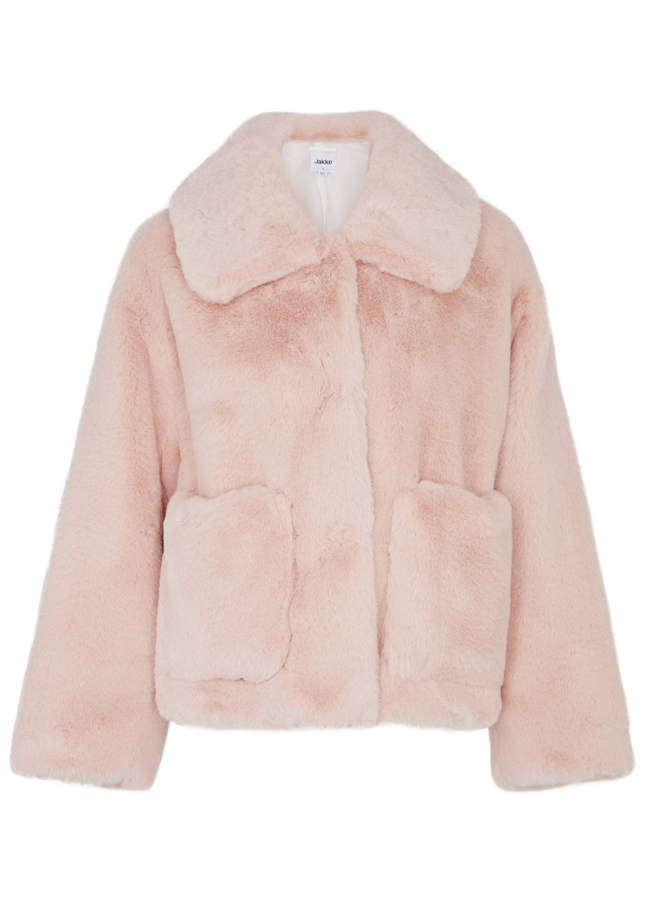 Jakke Traci Faux Fur Jacket In Light Pink
