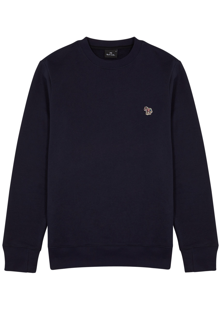 Ps By Paul Smith Logo Cotton Sweatshirt In Navy