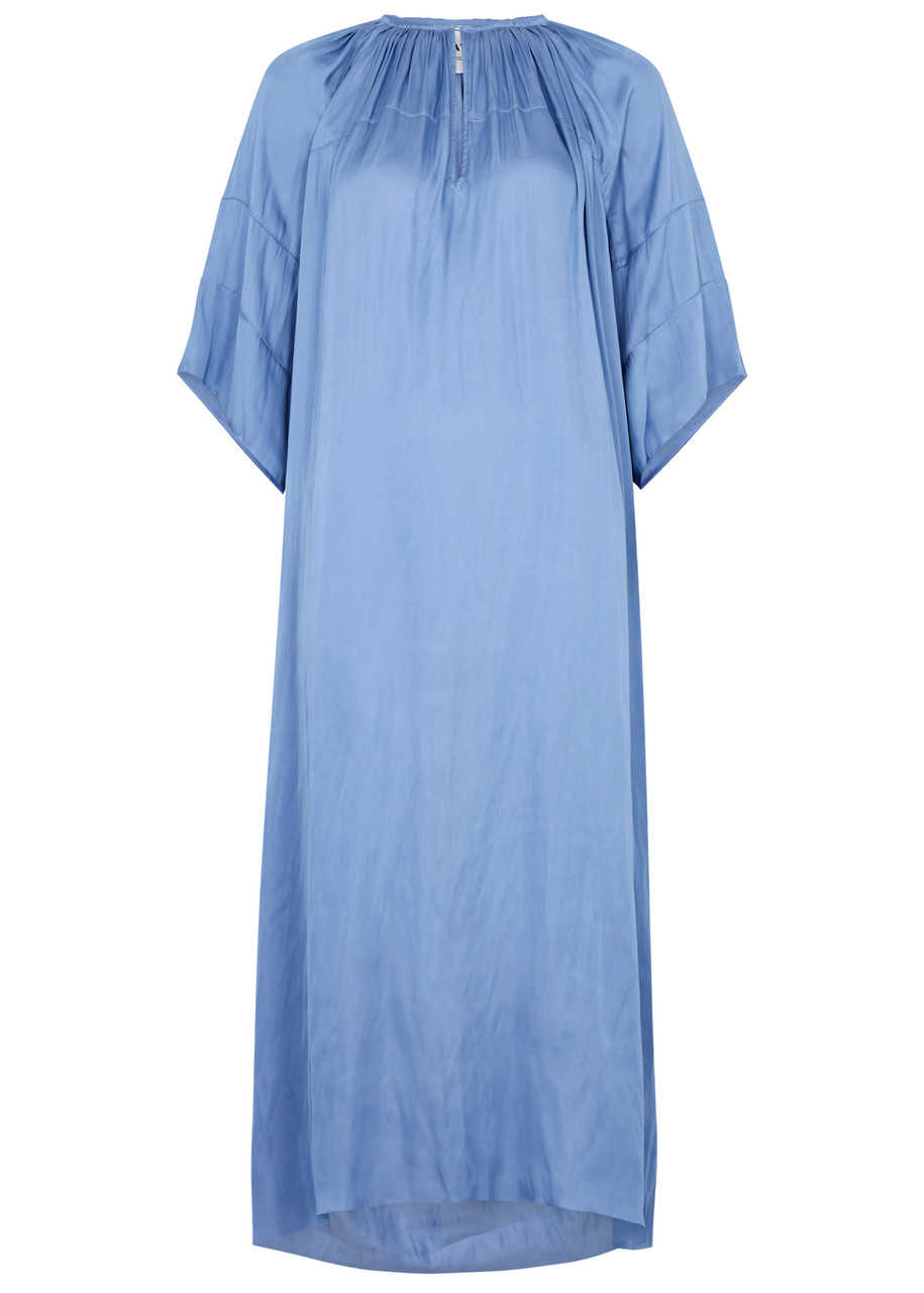 Day Birger Et Mikkelsen Jaden Satin Midi Dress In Blue