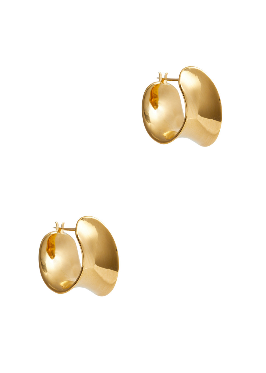 Agmes Laila Mini Gold Vermeil Hoop Earrings - One Size