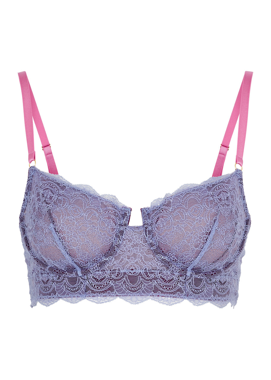 DORA LARSEN GRETA GRAPHIC LACE BRALETTE, Mauve Women's Bra