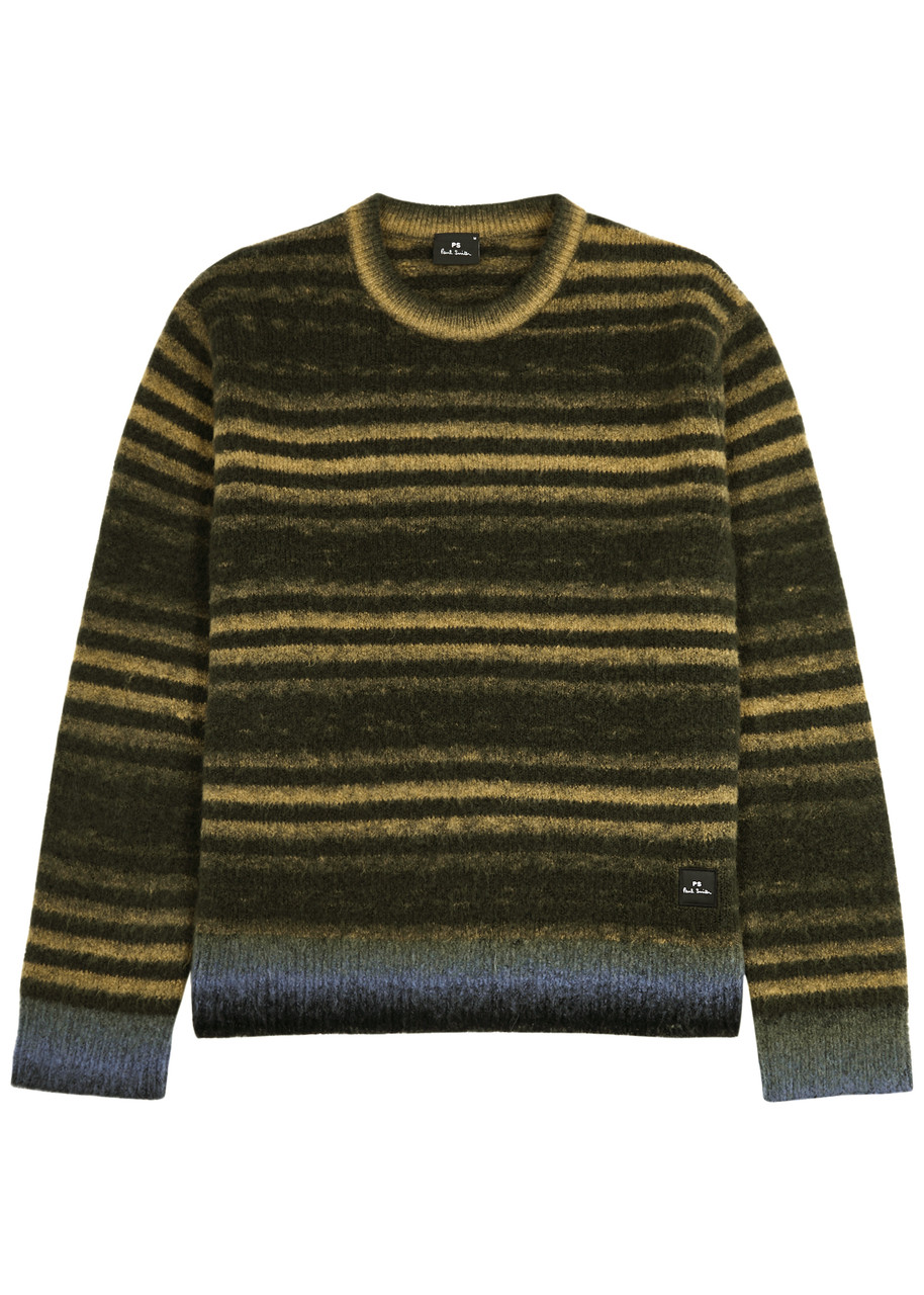 Ps By Paul Smith Striped Wool-blend Jumper In Yellow