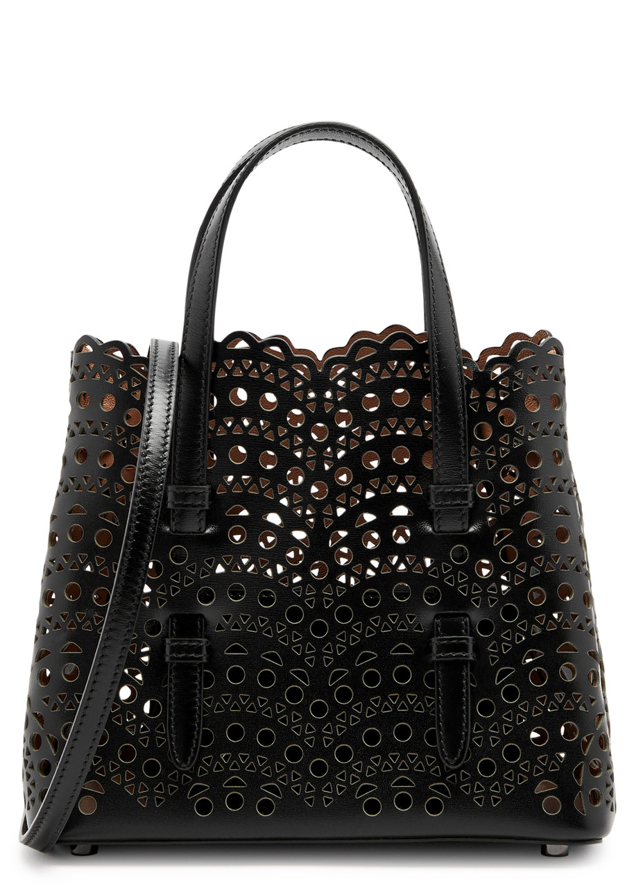 Alaïa Mina 20 Laser-cut Leather top Handle bag