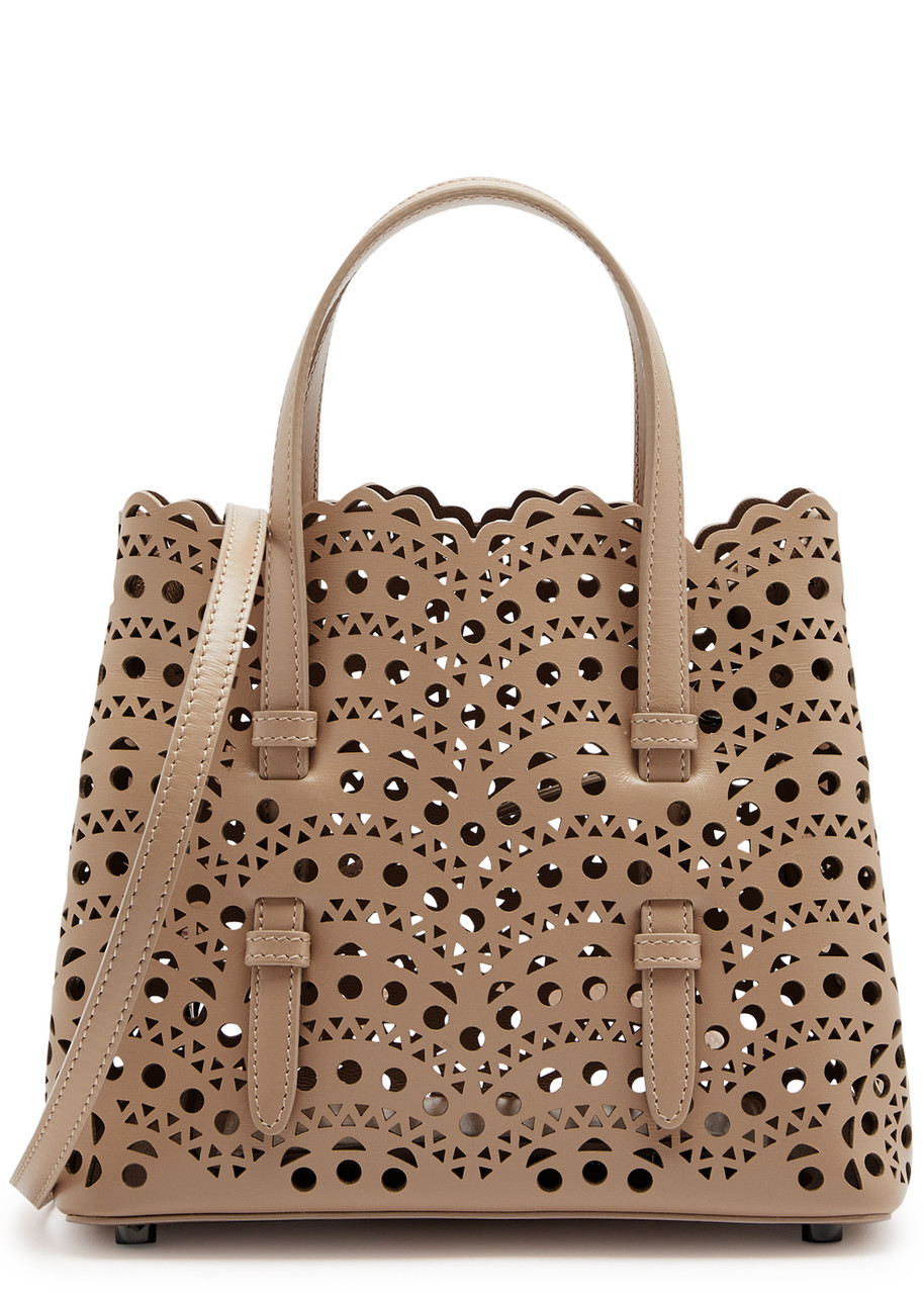 Alaïa Mina 20 Laser-cut Leather top Handle bag