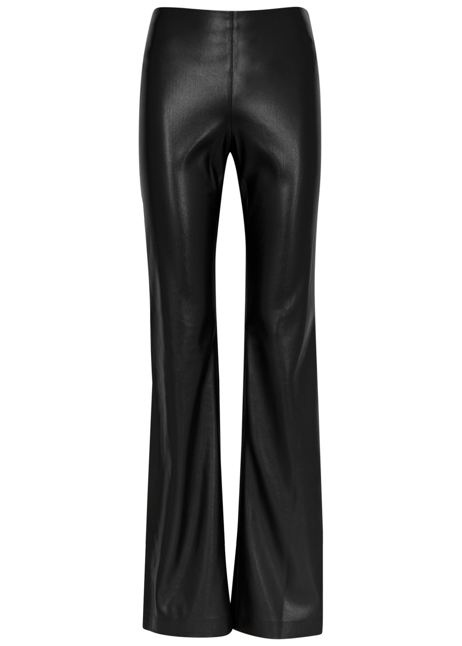 Shop Alice And Olivia Alice + Olivia Tina Faux Leather Trousers In Black