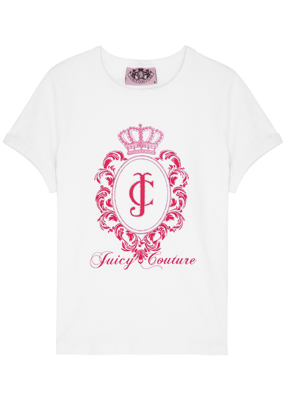 Juicy Couture Heritage Crest Logo Stretch-cotton T-shirt