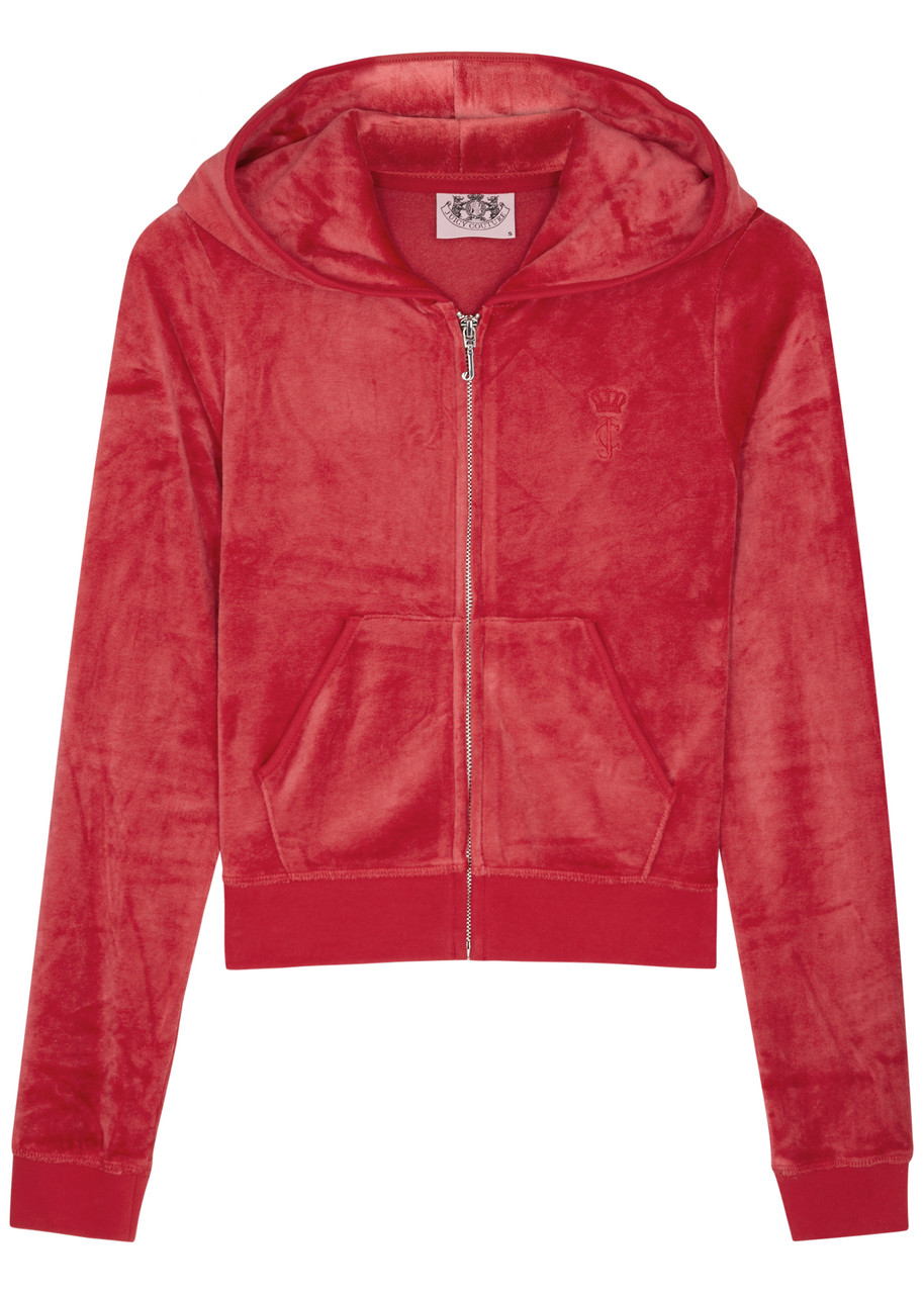 Robyn Hooded Velour Sweatshirt