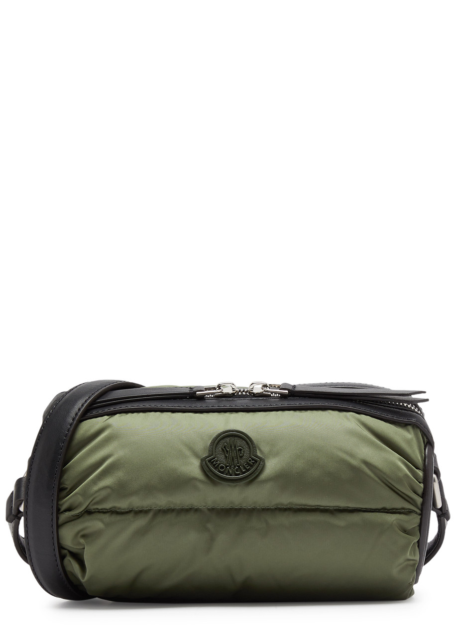 Moncler Keoni Quilted Shell Cross-body Bag In Khaki