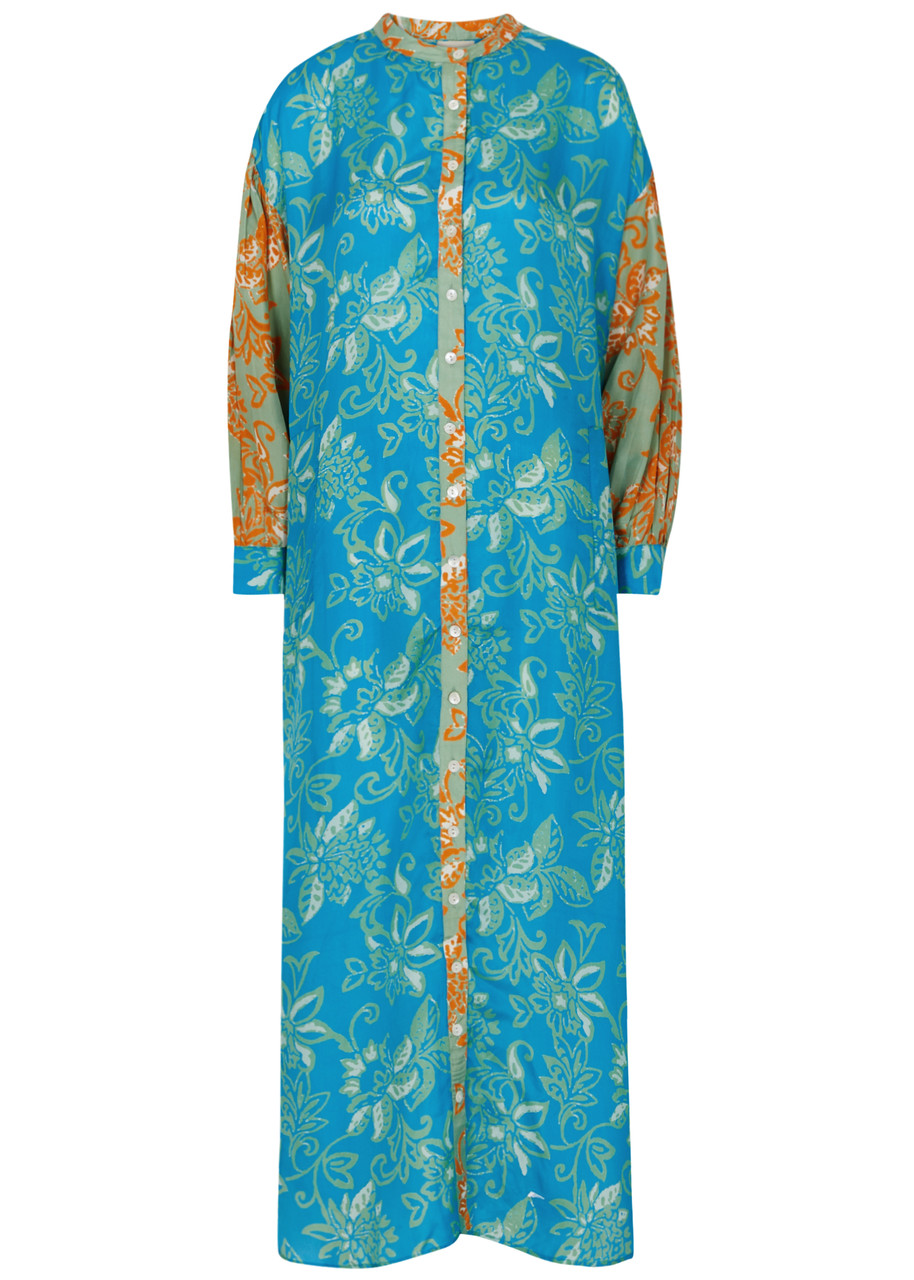 Sierra Printed Silk Midi Dress