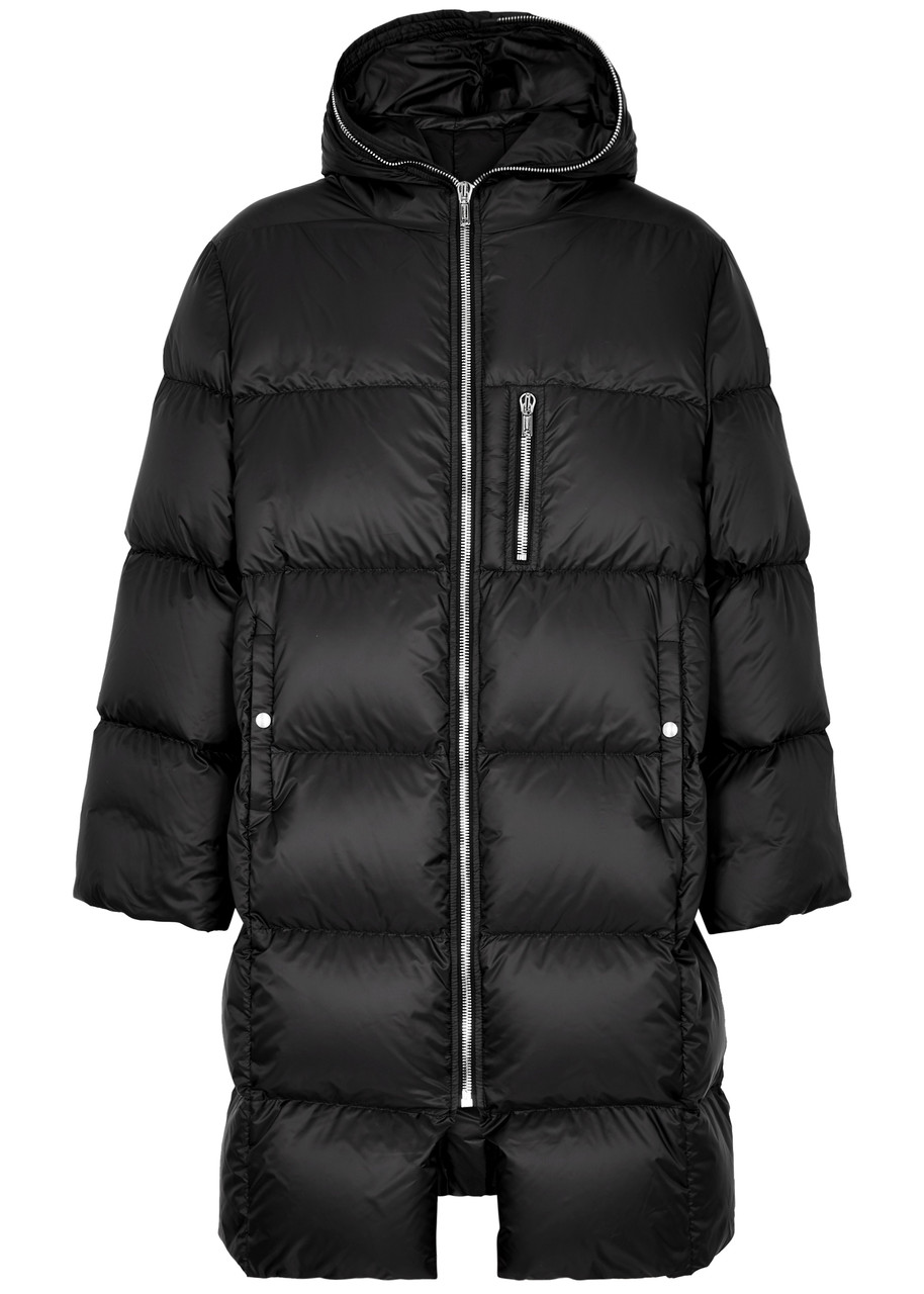 Rick Owens X Moncler Quilted Shell Coat In Black