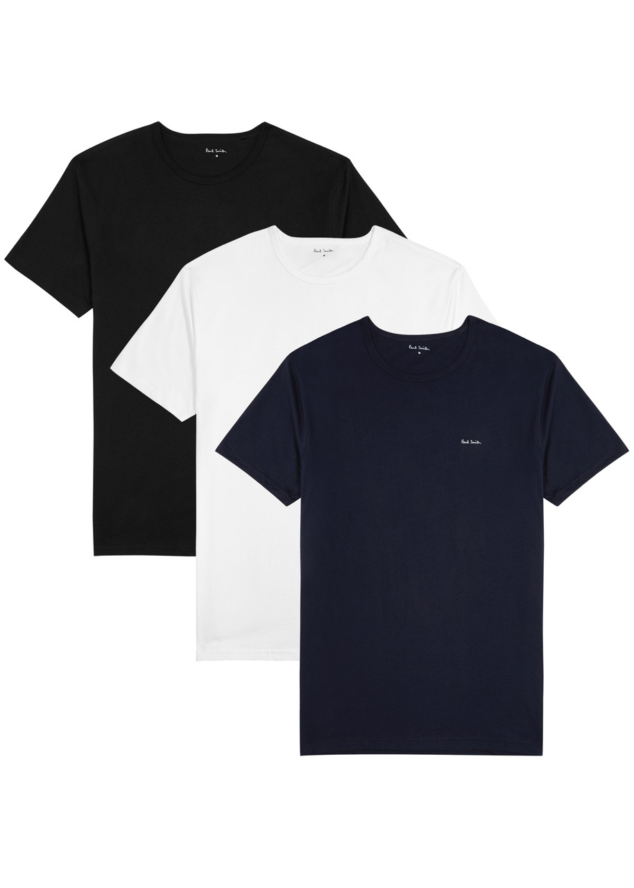 Paul Smith Logo-print Cotton T-shirt In Navy
