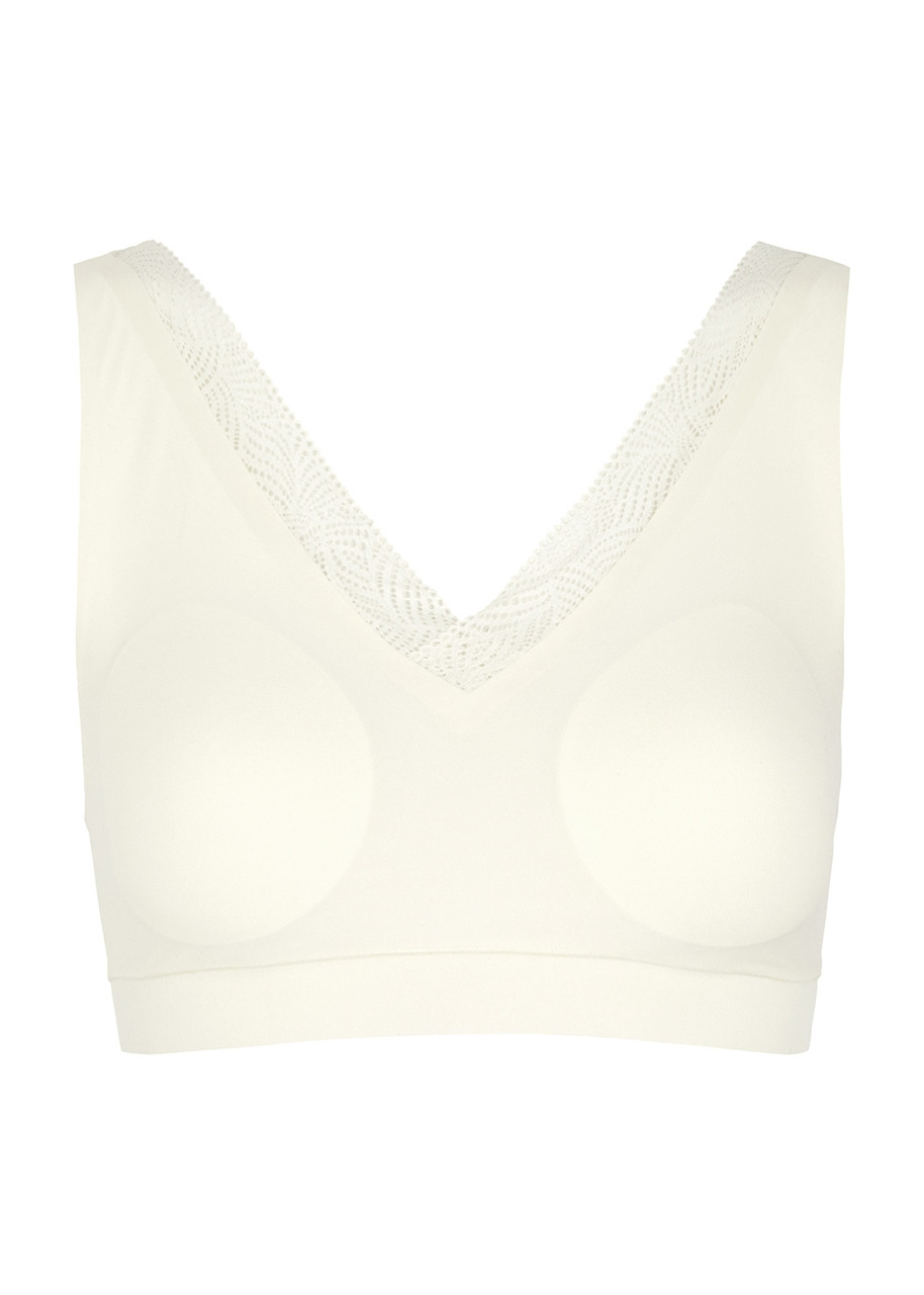 Chantelle Soft Stretch Black Bralette - Ivory - XS/S