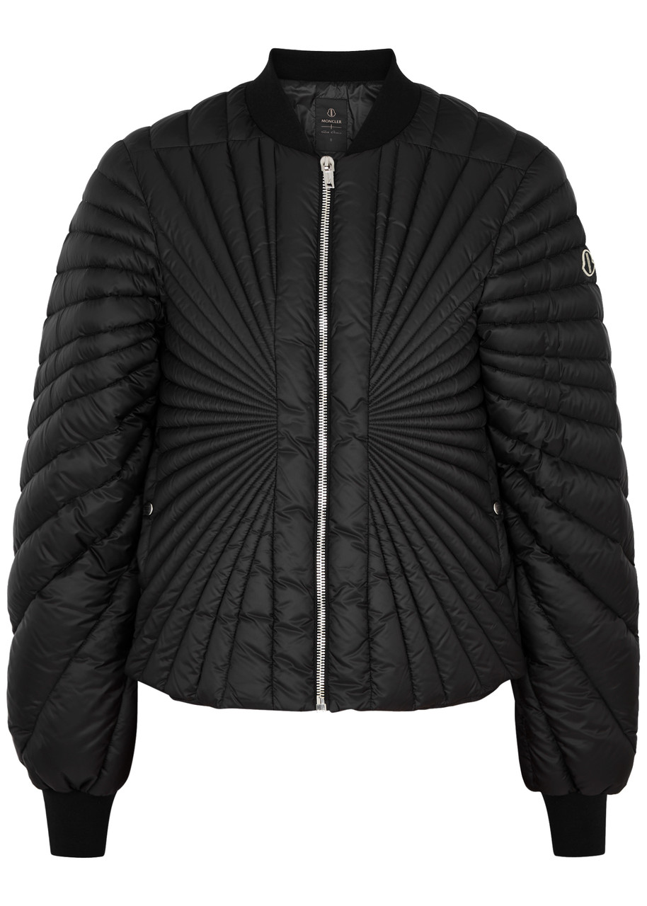 Rick Owens X Moncler Radiance Quilted Shell Jacket In Black