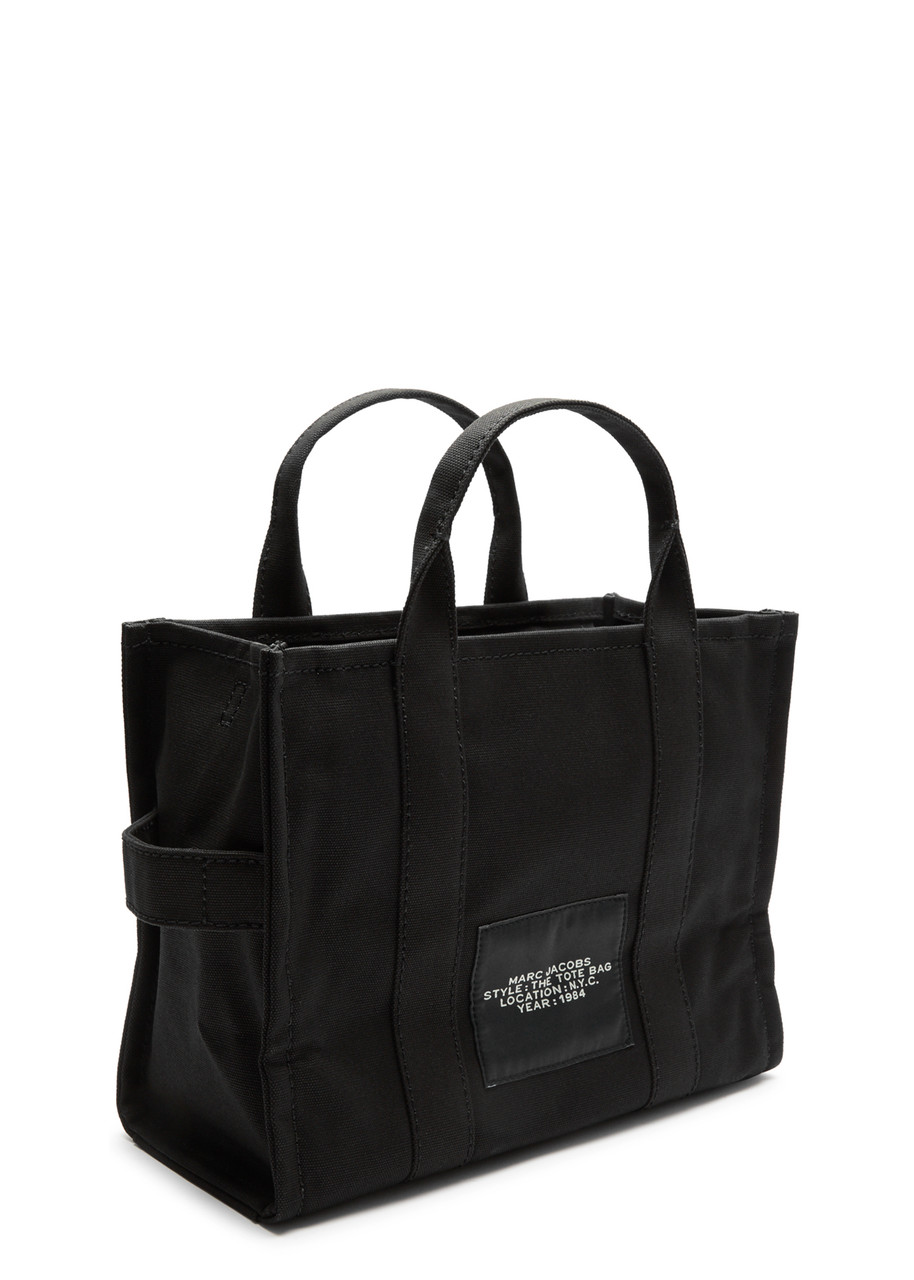Marc Jacobs Compact Structured Tote Bag With Bold Lettering In Black
