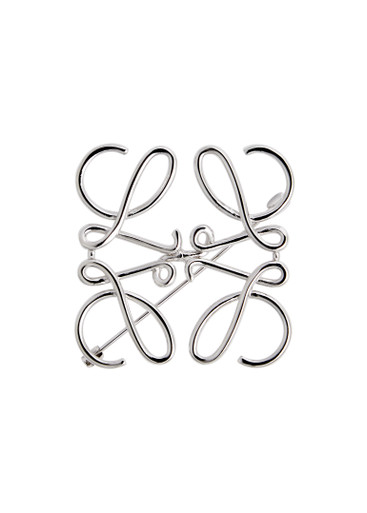 ANAGRAM BROOCH PALLADIUM オリジナルポーチ付き LOEWE Anagram brooch | Harvey Nichols