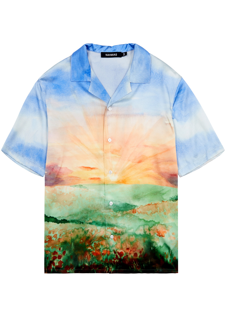 Nahmias Summerland Printed Stretch-silk Shirt In Multicoloured 1