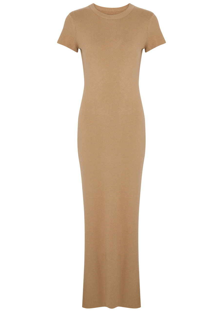 Aexae Cashmere Midi Dress - Tan - S (UK8-10 / S)