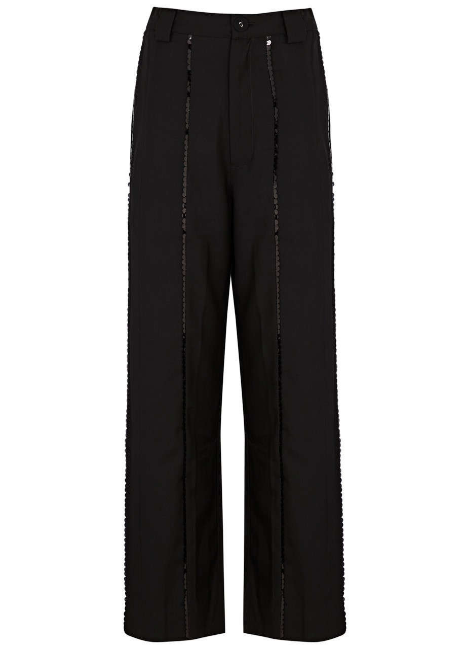 Sparkle Sequin-embellished Twill Trousers