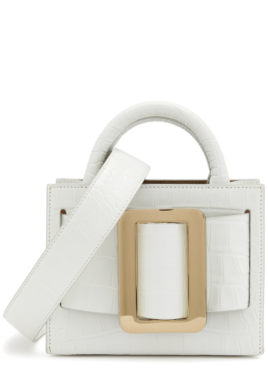 Boyy Bobby 18 Leather Top Handle Bag In White