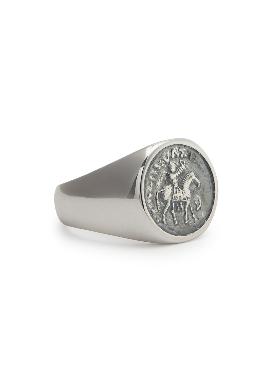 Tom Wood Coin Sterling Silver Signet Ring - 60 (S 1/4)