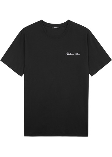 BALMAIN Logo-embroidered cotton T-shirt | Harvey Nichols