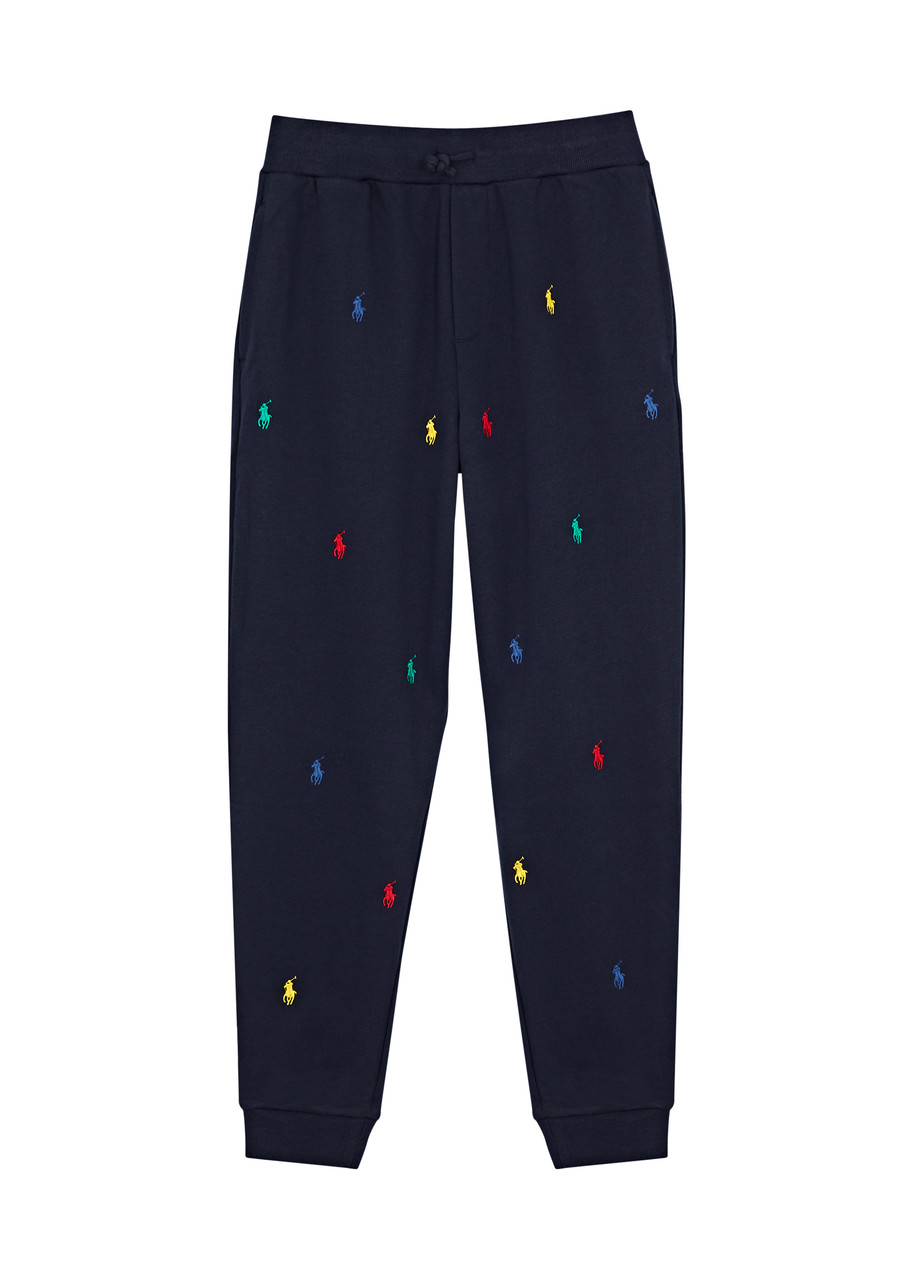 Polo Ralph Lauren Kids Logo-embroidered Cotton-blend Sweatpants (7-8 Years) In Navy