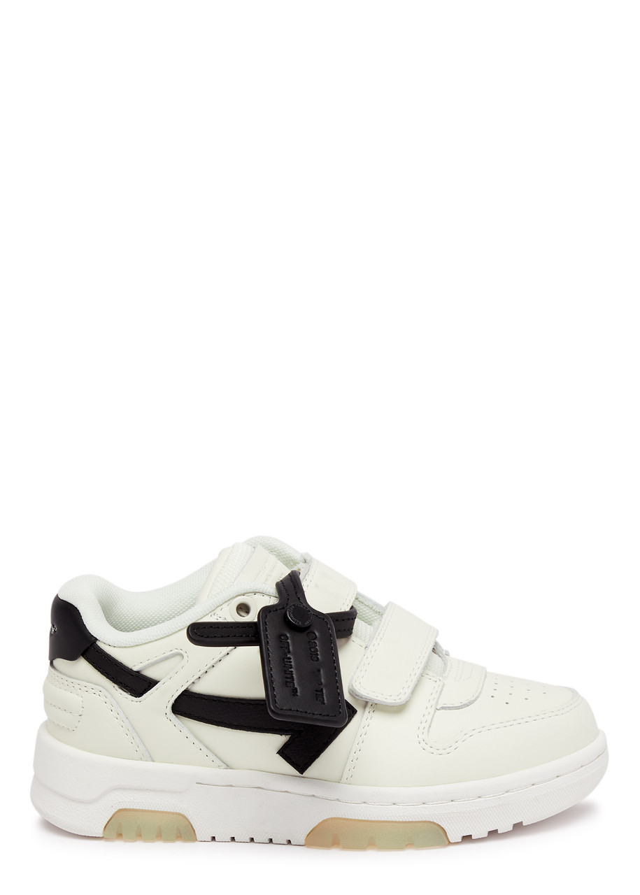 Off-white Kids Out Of Office Leather Sneakers In White