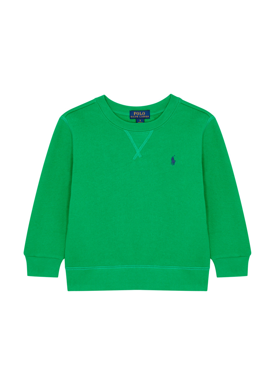 Polo Ralph Lauren Babies'  Kids Logo Cotton-blend Sweatshirt (1.5-6 Years) In Green