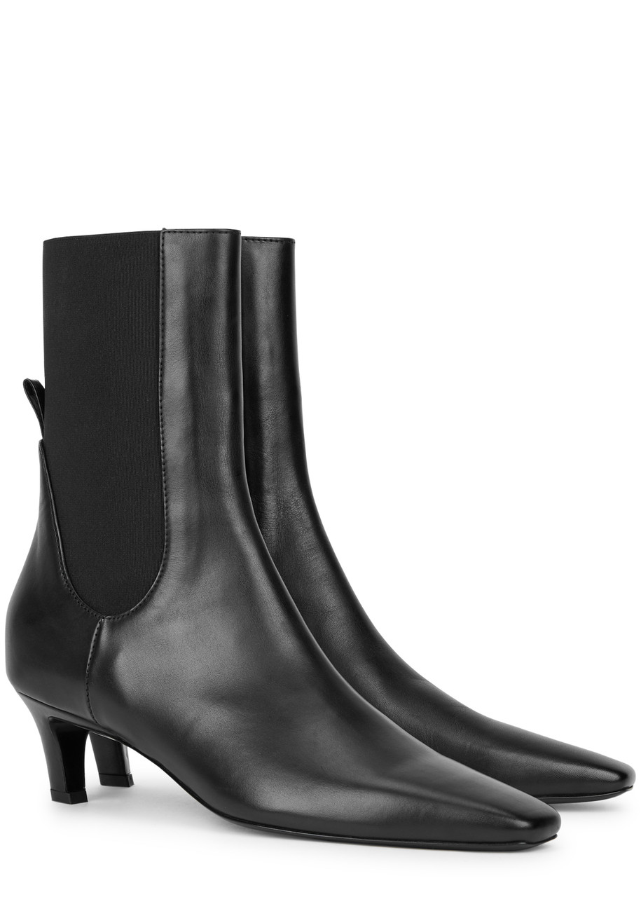 Totême Toteme Women The Mid Heel Boot Leather Boots In Black