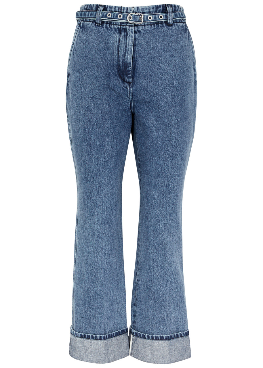 Cropped Kick-flare Jeans