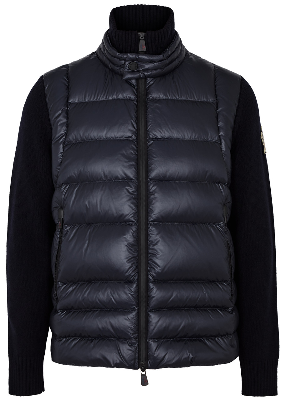 Quilted Shell and Stretch-wool Jacket